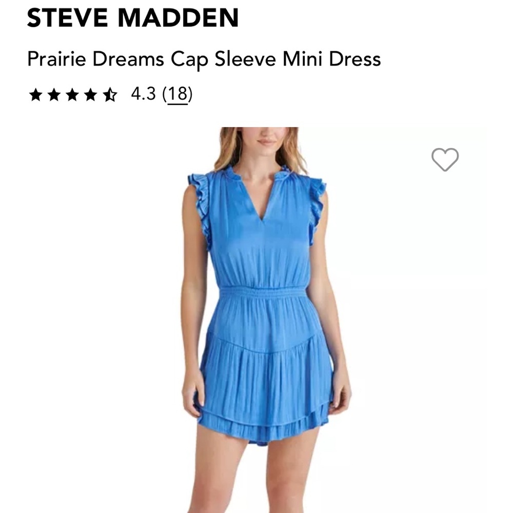 Steve Madden Prairie Dreams Cap Sleeve Mini Dress